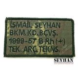 Seyhan Askeri Malzeme Tulum İsimliği (Kamuflaj)