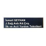 Seyhan Askeri Malzeme Yaka İsimliği - Arkası İğneli - Sağlık Personeli İsimliği