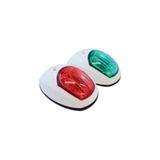Seyir Feneri 12V Led, Iskele ve Sancak, Plastik Beyaz Gövde, Kırmızı ve Yeşil