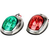 Seyir Feneri İskele+Sancak Takım Led 12V, Krom Kapaklı