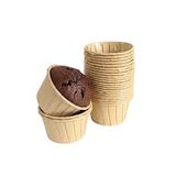Şeylişeyler - 50'Li Muffin Kek Kağıdı Kapsülü - Kraft & Kahverengi Cupcake Kalıbı