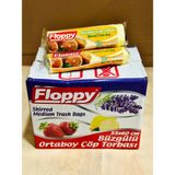 Şeylişeyler-Floppy - Büzgülü Orta Boy Çöp Poşeti - 55×60 cm - Limon Kokulu – 1 Paket