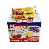 Şeylişeyler - Floppy Büzgülü Orta Boy Çöp Poşeti 55X60 Cm Limon Kokulu 10'Lu 1 Paket