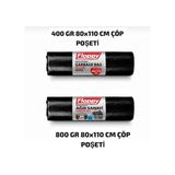 Şeylişeyler - Floppy Endüstriyel Jumbo Siyah Çöp Torbası 80×110 cm 800 gr 10'lu 1 Rulo