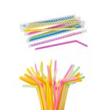 Şeylişeyler - Jelatinli Körüklü Pipet Karışık Renkli 5 Paket 500 Adet