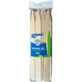 ŞEYLİŞEYLER Şeylişeyler - Ahşap Adana Kebap Şişi 24 cm Yassı Çöp Şiş 25'li 10 Paket - Isıya Dayanıklı Doğal Izgara Şişi