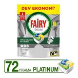 ŞEYLİŞEYLER Şeylişeyler - Fairy Platinum Bulaşık Makinesi Kapsülü 72'li Deterjan Tablet - Yağ Sökücü Parlatıcı Etkili