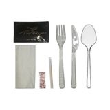 ŞEYLİŞEYLER Şeylişeyler - Plastik Bıçak Kaşık Çatal 7'li Lüks Set 50 Paket