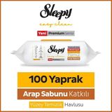 Şeylişeyler - Sleepy Arap Sabunu Yüzey Temizlik Havlusu 100 Yaprak 5 Paket