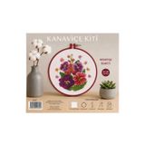 seymatabur Kanaviçe Set Menekşe Buketi 19 cm