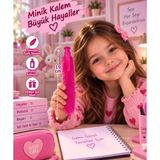 Seymen Bıçakçılık 19 cm Tüylü Kalem Sevimli Peluş Kalem Çocuk Öğrenci Kırtasiye Kalemi Hediyelik - Fuşya
