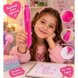 Seymen Bıçakçılık 26 cm Tüylü Kalem Sevimli Peluş Kalem Çocuk Öğrenci Kırtasiye Kalemi Hediyelik - Fuşya