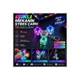 seymen bıçakçılık Işıklı Mekanik Stres Çarkı Anahtarlık 3 Tuşlu – RGB LED Renkli Mekanik Tuşlu Dönen Fidget Spinner