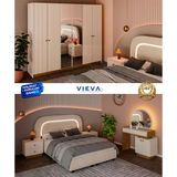 Seyran Yatak Odası Takımı 6 Kapılı Gardırop %100 Mdf Teslimat - Montaj Dahil