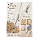 seyranat 1 Adet Beyaz, Parlak Dişli, Kaliteli Metal Elcikli, Dipli 30 Cm Çanta, Hobi İşleri İçin Fermuar