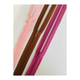 seyranat 3 Adet Toz Pembe, Acı Kahve, Mürdüm Rengi 45-50 Cm Çanta, Mont, Ceket, Hobi İşleri İçin Premium Fermuar Seti