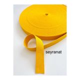 seyranat 3 Metre 3 cm Dar Dokuma %100 PAMUK Kolon Şerit Sarı Renk Çanta Askısı Sapı