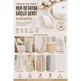 seyranat 3 Metre Eni 3 Cm Beyaz Renk Pamuklu Hasır Desenli, Hafif, İnce Şerit, Çanta Askısı, Sapı, Elbise Kemeri