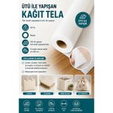 seyranat 3 Metre Eni 90 Cm Beyaz Renk 40 Gr Ütü ile Yapışan Kaliteli Kağıt Tela, Kumaş Telası, Astarı