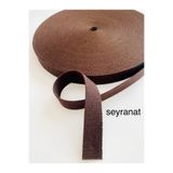 seyranat Acı Kahverengi Şerit Kolon %100 PAMUK Dar Dokuma 3 cm 3 Metre Çanta Askısı Sapı