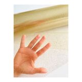 seyranat Altın Simli Şeffaf Su Geçirmez Dikilebilir 50*65 Cm Çanta, Cüzdan, Kalemlik İçin Pvc Muşamba Kumaş