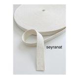 seyranat Beyaz Renk Dar Dokuma %100 PAMUK Şerit Kolon 3 cm 3 Metre Çanta Askısı Sapı