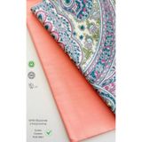 seyranat Çanta, Cüzdan, Hobi İşleri 2 Adet 50 cm Somon ve Pembe Otantik Desenli Pamuklu Parça Kumaş