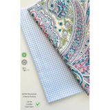 seyranat Çanta, Cüzdan, Hobi İşleri İçin 2 Adet 50 cm Mavi Minik Ekose Desenli, Otantik Pamuklu Parça Kumaş