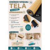 seyranat Kendinden Süper Yapışkanlı Siyah 1 Metre 120 Gr En 78 Cm Çanta Cüzdan Besleme Telası, Astarı, Kumaşı