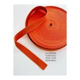seyranat Turuncu Renk 2.5 Metre Eni 4 Cm Pamuklu Cüzdan-Çanta Askısı, Sapı, Kolon-Dar Dokuma-Çok Amaçlı Şerit