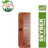 Seyrek Dişli Köşeli Ahşap Tarak - 000