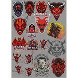 Şeytan Sticker Set 20 Parça Telefon, Tablet, Defter, Laptop Sticker