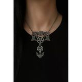Şeytan Yarasa Ters Pentagram Unisex Gerdanlık Kolye – Gotik Ve Mistik Tasarım