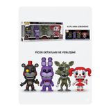 Seyuse Five Nights At Freddy's Pop Fnaf 4lü Set Lefty/ Bonnie / Phantom Foxy / Baby 12 cm Figürler
