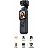 Seyutech 4K Ultra Hd Aksiyon Kamerası 330 Derece Gimbal Kameralı Dokunmatik Ekranlı Yüz Tanıma ve Takip Özellikli Vlog Kamera - Siyah