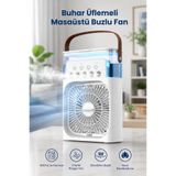 SEYUTECH Buhar Üflemeli Masaüstü Buzlu Soğutmalı Fan Taşınabilir LED Işıklı Hava Nemlendiricili Hava Soğutucu Vantilatör