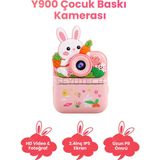 Seyutech Çocuk Kamerası Dijital Hd Video Kayıt ve Fotoğraf Termal Resim Kağıt Baskılı Yazıcı - Pembe