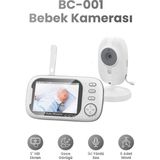 Seyutech LCD Ekranlı Bebek Kamerası Gece Görüşlü Bebek Telsizi Sıcaklık Kontrollü Bebek Odası Monitörü - Beyaz