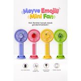 Seyutech Mini Taşınabilir Meyve Temalı El Fanı 3 Kademeli Şarjlı Sessiz Vantilatör Telefon Standlı Meyveli El Fanı - Çok Renkli