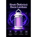 SEYUTECH Sinek Öldürücü Şarjlı Gece Lambası 360 Derece Etkili Mor Işıklı Masaüstü Asılabilir Sivrisinek Yok Edici