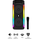Seyutech Taşınabilir Bluetooth Hoparlör Çok Renkli RGB LED Işıklı Mikrofon Hediyeli 10W
