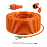 Seyyar 50 Metre Uzatma Kablosu Ttr Cca Telli 3X1.5 Mm Elektrik Kablo Kontrol Kalem Dişi Erkek Fiş