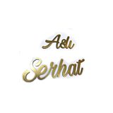 Seyyar Atölye Kişiye Özel Gold Pleksi Nişan Isimliği