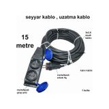 Seyyar Kablo Ara Kablo Uzatma Kablo 15 Metre 3x2.5 Kalın Kablo