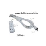 Seyyar Kablo Uzatma Kablo Ara Kablo 20 Metre 3 Lü Grup Priz