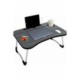 Seyyar Masa Sehpa 60x40cm Katlanabilir Elde Taşınabilir Metal Ayaklı Yatak Koltuk Üstü Laptop Bilgisayar Sehpasi Ders Çalışmak için Yatakta Yemek Kahvaltı için iyileşmesi temenni edilen Hastalar için