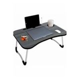 Seyyar Masa Sehpa 60x40cm Katlanabilir Elde Taşınabilir Metal Ayaklı Yatak Koltuk Üstü Laptop Bilgisayar Sehpasi Ders Çalışmak için Yatakta Yemek Kahvaltı için iyileşmesi temenni edilen Hastalar için