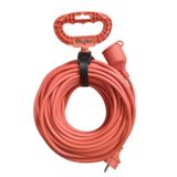 Seyyar Uzatma Kablosu - 3x1.5mm² Kalın Kablo Kesiti, IP44 Su ve Toz Korumalı Bylion Dış Mekan Uzatma Kablosu, Yüksek Görünürlüklü Turuncu (10m / 20m Seçenekli) (20 Metre)
