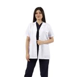SEZA TEKSTİL Gömlek Yaka Kısa Kol Beyaz Önlük Kadın Doktor Öğretmen Hemşire Laboratuvar Önlüğü