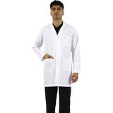 Seza Tekstil Gömlek Yaka Orta Boy Beyaz Erkek Doktor Öğretmen Hemşire Laboratuvar Önlüğü - 4XL